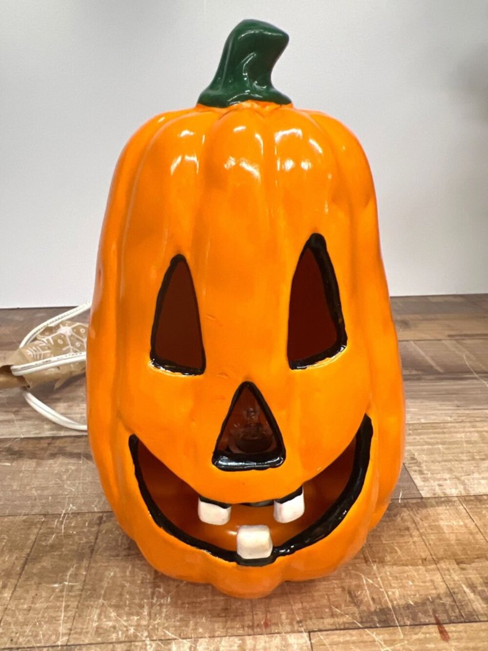 Electric Ceramic 7-Inch Jack OLantern Lighted Halloween Decoration
